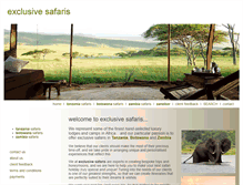 Tablet Screenshot of exclusive-safaris.com